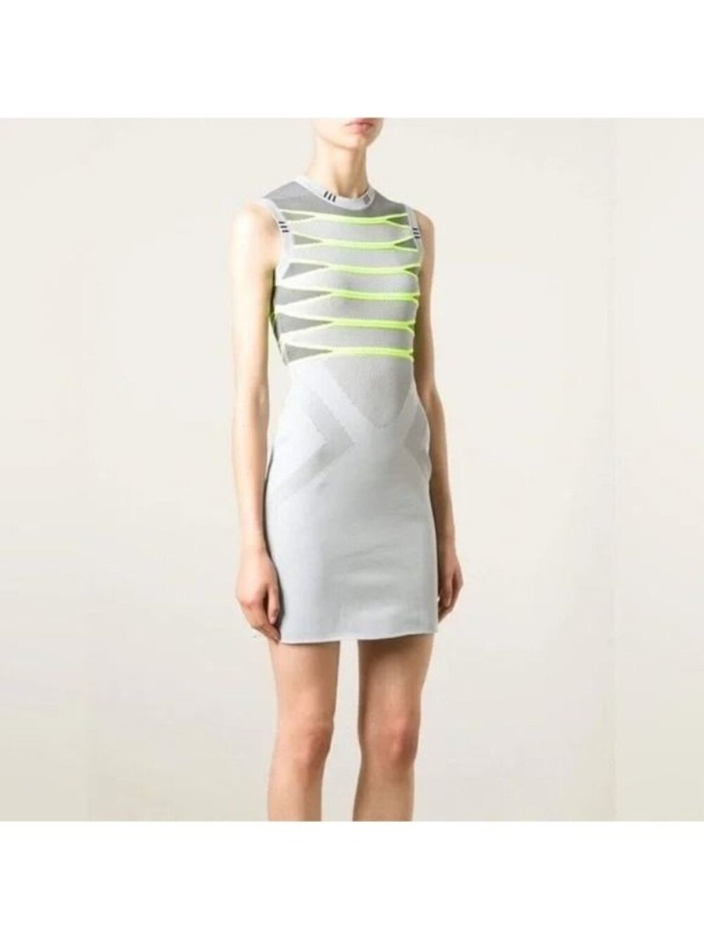 Alexander Wang Air Force Engineered Mesh Bodycon Dress Petite XS $800